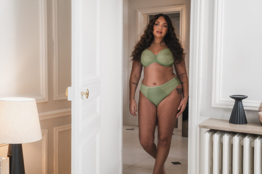 Curvy Kate Smoothie Spacer Bra in Sage Green at TKD Lingerie