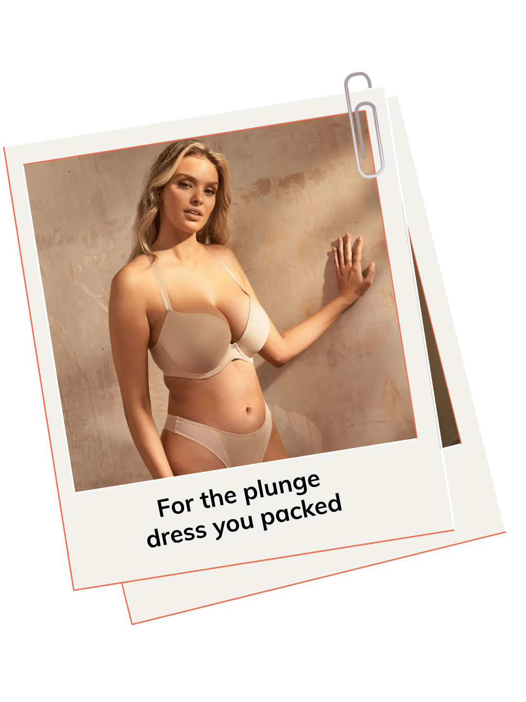 Plunge bra for low necklines